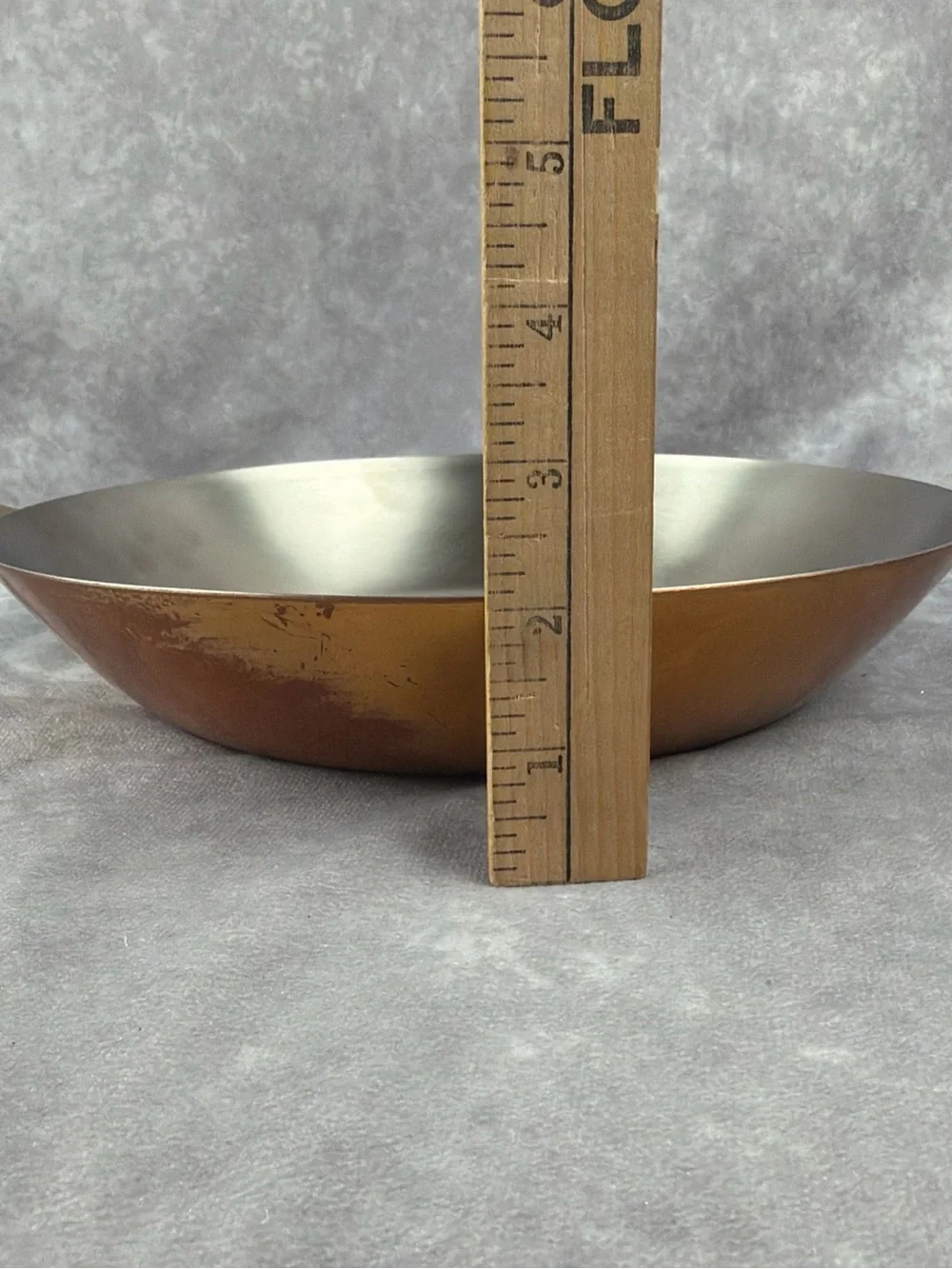 VTG Paul Revere 1776-1976 Copper 10.5” Skillet Sauté Frying Pan Brass Handle